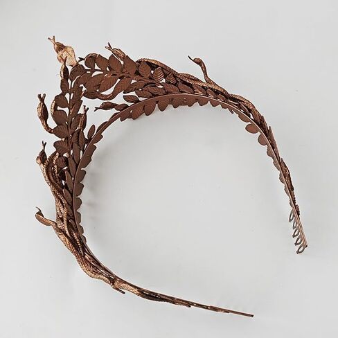 Eioi & Lmnm Greek Medusa Snake Headband for Women, Serpent Snake Headpiece with Laurel Leaves, Halloween Cosplay Headdress in Kuwait