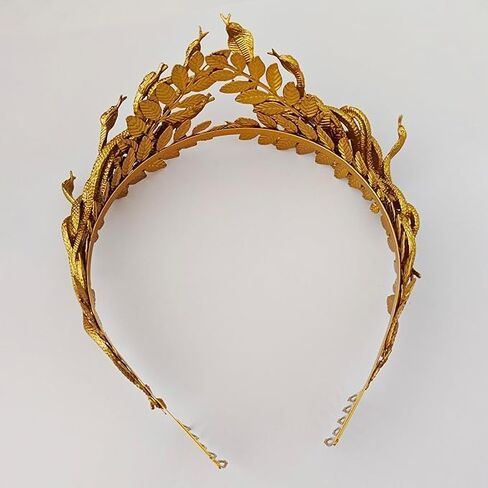 Eioi & Lmnm Greek Medusa Snake Headband for Women, Serpent Snake Headpiece with Laurel Leaves, Halloween Cosplay Headdress in Kuwait