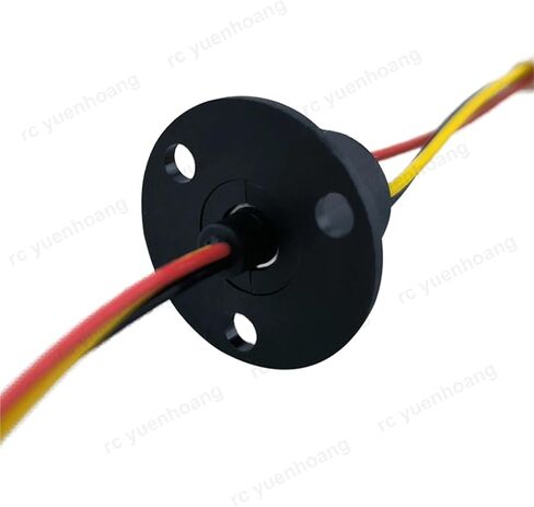 1pcs 3ch 2a micro mini mini slipring dia 12.4mm غير محدودة الدوران حلقة موصل موصل المفاصل مع شفة in Saudi Arabia