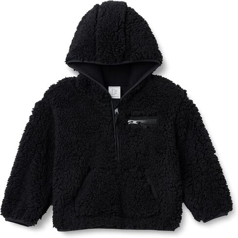 Amazon Essentials Boys and Toddlers' Half Zip Sherpa Hoodie Sweatshirt in Saudi Arabia