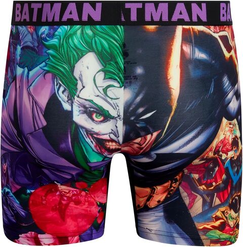 ملخصات Batman Mens Boxer - 1/2/3 Pack Joker Mens Instremable Soft No Fly Boxers للرجال (S -XL) in Saudi Arabia