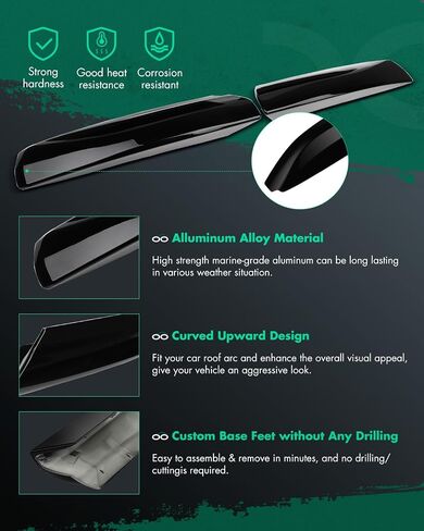 Scitoo Roof Laggage Cargo Rail Rack Cap ملاءمة لـ Toyota Highlander 2008-2013 in Saudi Arabia