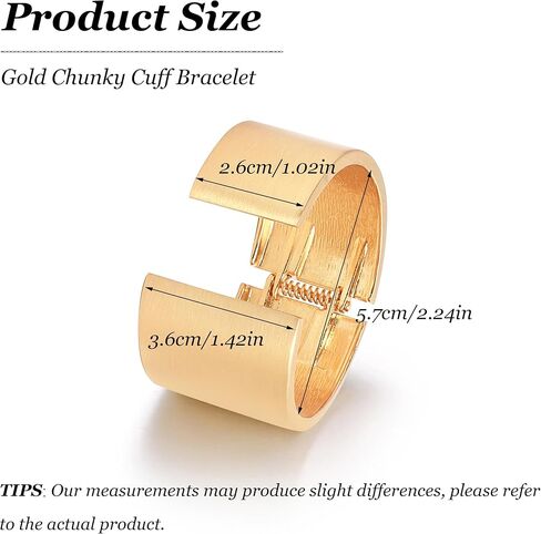 هاري اند هنري سوار ذهبي للنساء، سوار حلقي هندي، اساور عريضة مخددة للذراع والمعصم، سوار ملتف مكتنز، مجوهرات هدايا للبنات in Kuwait
