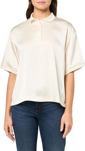 Lacoste Women's Oversized Silky Fluid Polo Shirt in Saudi Arabia