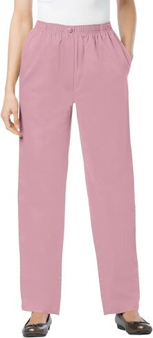 Woman Within Plus Size 7-Day Straight-Leg Elastic-Waist Denim Jean (Petite & Tall Available) in Saudi Arabia