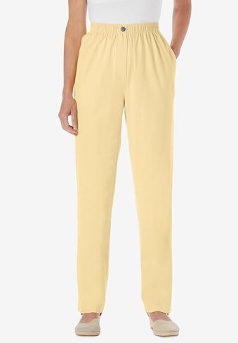 Woman Within Plus Size 7-Day Straight-Leg Elastic-Waist Denim Jean (Petite & Tall Available) in Saudi Arabia