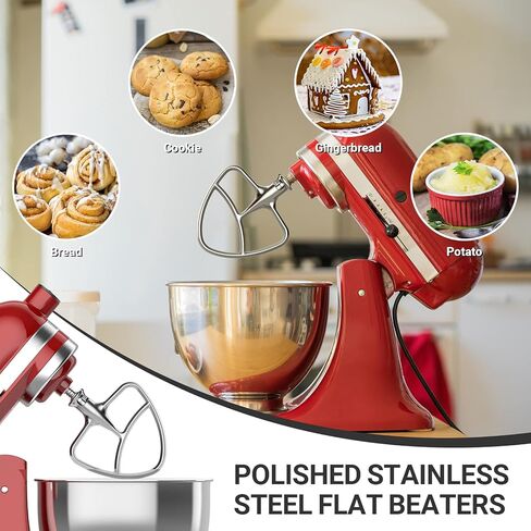 مرفق خفاقة من الفولاذ المقاوم للصدأ لخلاط حامل كيتشن إيد، مخفقة 6 أسلاك لخلاط حامل برأس مائل 4.5-5 كوارت، للبيض والكريم والكعك والمعكرونة، وملحقات خلاطات مساعدات المطبخ من إنومون in Kuwait