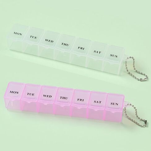2 PCS Pill Box 7-Day AM/PM PAL DISTENSER ORGENIZER DILLOY DILLICER DAILY PALL BOX PLOTABLE PALING PALING in Saudi Arabia