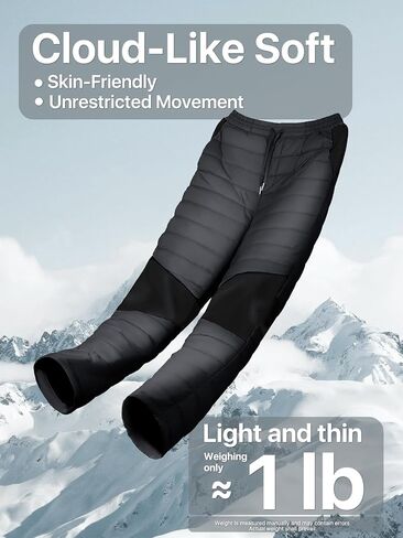 FREE SOLDIER Men's Warm Utility Puffy Quilted Insulated Pants Windproof Winter Pants in Saudi Arabia