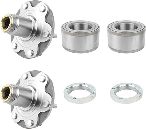 2PCS محمل العجلات الأمامية ومجموعة مجموعة المحور متوافقة مع 1995-2004 Toyota Tacoma 4WD 2.4L 2.7L 3.4L استبدال 43502-35160 43521-35010 90080-36071 4350235160 4352135010 900803071 in Kuwait