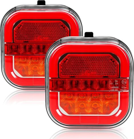 مصابيح مقطورة لاسلكية مغناطيسية ، USB-C قابلة لإعادة الشحن طقم خلفي LED لمقطورة السحب ، إشارات المنعطفات المحمولة الخلفية لفرامل الجري توقف قارب العربة RV ، IP67 مقاومة للماء in Kuwait