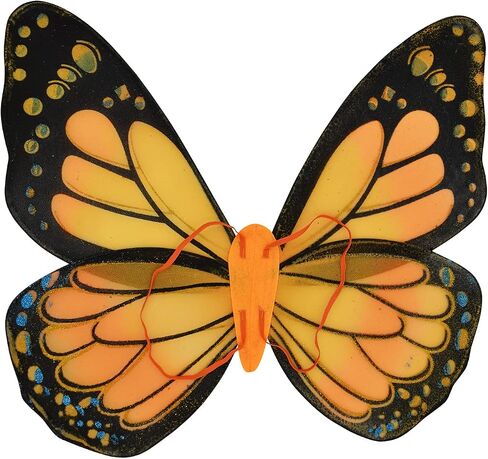 Nicky Bigs Novelties Womens Adult Orange Black Glitter Monarch Butterfly Wings Costume Accessory Prop in Saudi Arabia