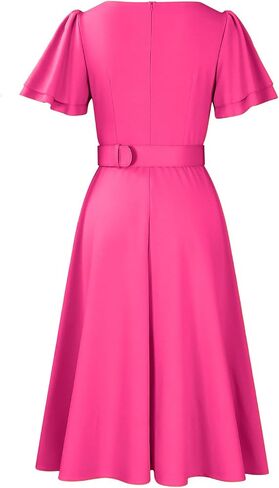 Elainone Women's Shuffle Sweeve Swing A Line Dress Party Gedder in Kuwait