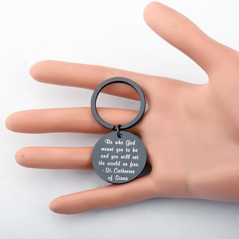 BEKECH Inspirational Gifts Be Who God Meant You To Be and You Will Set The World On Fire Keychain Faith Jewelry in Kuwait