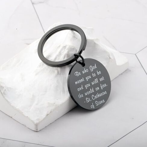 BEKECH Inspirational Gifts Be Who God Meant You To Be and You Will Set The World On Fire Keychain Faith Jewelry in Kuwait