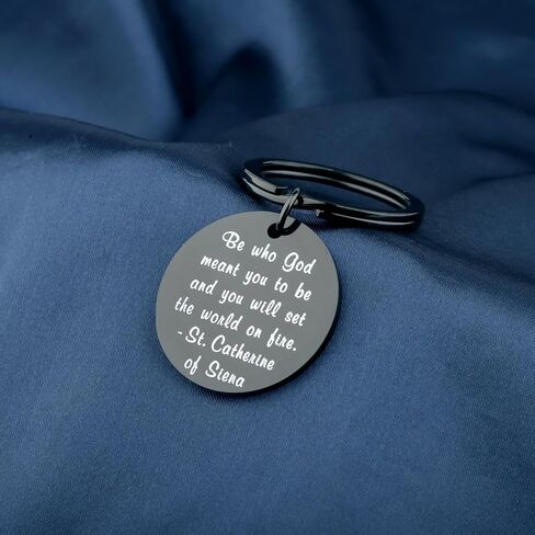 BEKECH Inspirational Gifts Be Who God Meant You To Be and You Will Set The World On Fire Keychain Faith Jewelry in Kuwait