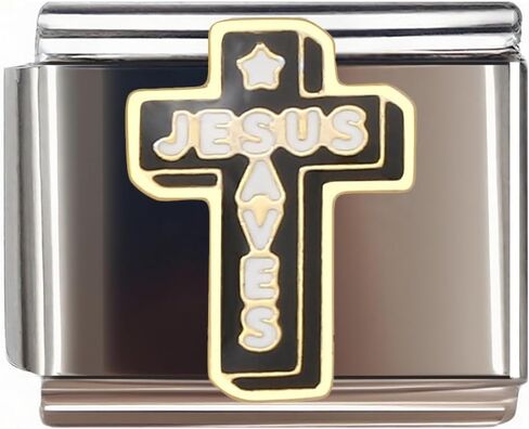Jesus Christ Cross Italian Bracelet Charm, fit 9mm Stainless Steel Bracelet Link,Religious in Saudi Arabia