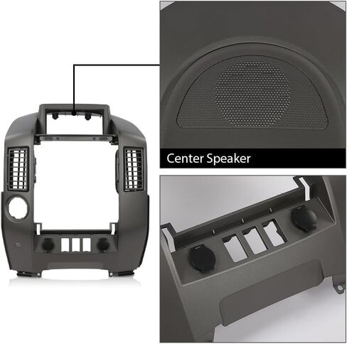 G-PLUS Center Dash AC Bezel with Speaker Bezel, Compatible with Nissan Titan SE LE 2004-2006/Fit Nissan Armada SE LE 2005-2006,Gray Center Dash Radio Ac Bezel in Saudi Arabia