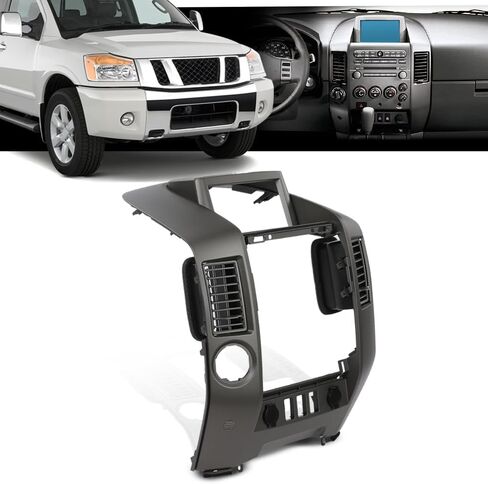 G-PLUS Center Dash AC Bezel with Speaker Bezel, Compatible with Nissan Titan SE LE 2004-2006/Fit Nissan Armada SE LE 2005-2006,Gray Center Dash Radio Ac Bezel in Saudi Arabia