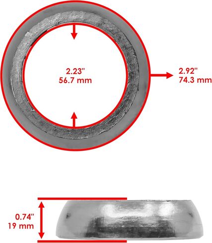 Caltric 707601908 عادم كاتم الصوت طوقا متوافق مع قطر Can-Am 2.23 "× 2.92" in Saudi Arabia