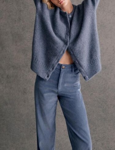 Bianstore Womens غير الرسمي الطويل الأكمام الزر لأسفل كارديجان مكتنزة متماسكة مفتوحة مفتوحة السترة الأمامية in Kuwait