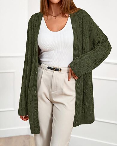 BTFBM مكتنزة سترات كارديجان للنساء Fall Fashion 2025 عصرية كابل متماسكة سترة زر الطويل معاطف الشتاء in Saudi Arabia