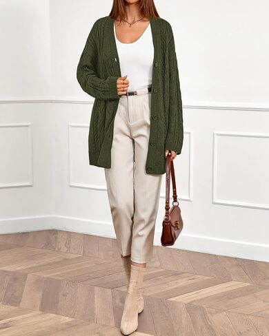 BTFBM مكتنزة سترات كارديجان للنساء Fall Fashion 2025 عصرية كابل متماسكة سترة زر الطويل معاطف الشتاء in Saudi Arabia