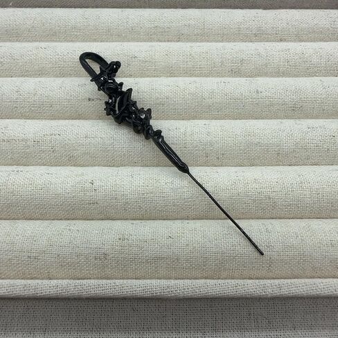 Vintage Ear Wrap Crawler Hook Earrings - Silver Black Cross Moon Star Design for Women - Punk Rock Gothic Rhinestone Wire Needle Jewelry in Saudi Arabia