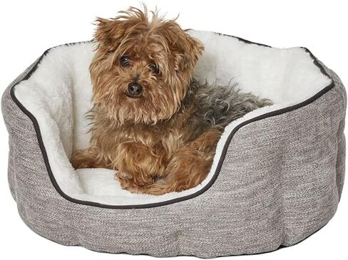Midwest Homes for Pets QuietTime Deluxe Tulip Nesting Pet Bed, Gray/Tan, Small in Kuwait
