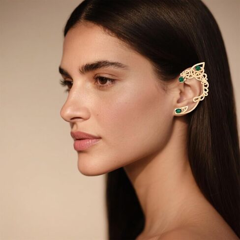 Didder Fairy Ears Clip Earrings Halloween Elf Ear Cuffs Non Piercing for Adult Men Women Fae Ears Cosplay Accessories Medieval Renaissance Costume in Kuwait