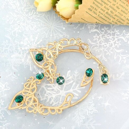 Didder Fairy Ears Clip Earrings Halloween Elf Ear Cuffs Non Piercing for Adult Men Women Fae Ears Cosplay Accessories Medieval Renaissance Costume in Kuwait
