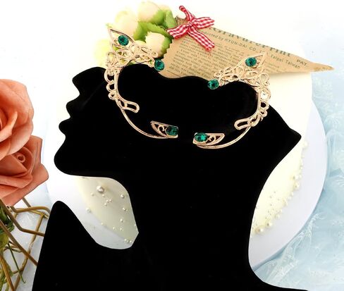 Didder Fairy Ears Clip Earrings Halloween Elf Ear Cuffs Non Piercing for Adult Men Women Fae Ears Cosplay Accessories Medieval Renaissance Costume in Kuwait