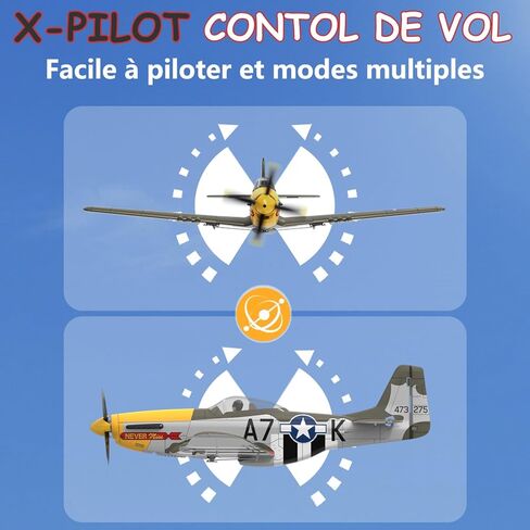 HAWK'S WORK 3 Channel RC Plane BF-109, Remote Control Airplane Ready to Fly, 2.4GHz 6-axis Gyro Stabilizer, Easy to Fly for Kids & Beginners in Kuwait