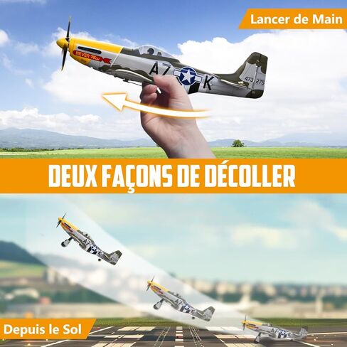 HAWK'S WORK 3 Channel RC Plane BF-109, Remote Control Airplane Ready to Fly, 2.4GHz 6-axis Gyro Stabilizer, Easy to Fly for Kids & Beginners in Kuwait