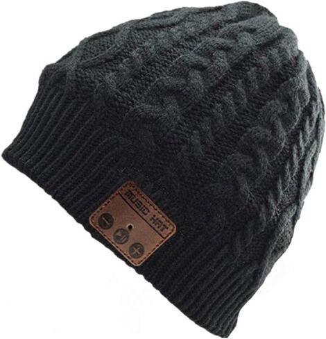 قبعة صغيرة للموسيقى اللاسلكية مع سماعات بلوتوث ومكبر صوت وميكروفون شتوي دافئ جمجمة للجري للرجال والنساء in Kuwait