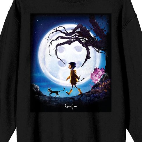 Bioworld Coraline - Coraline Poster on black Adult Crew Neck Sweatshirt in Saudi Arabia