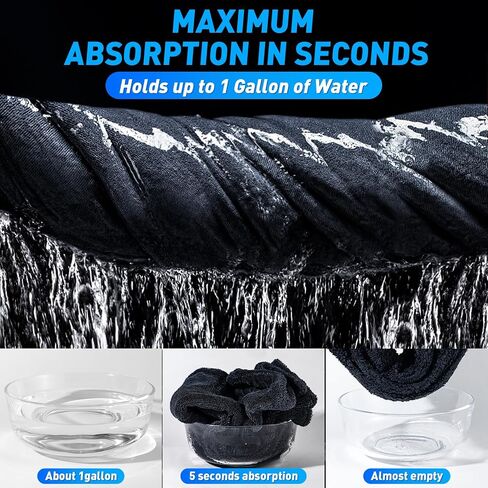 2-Pack Microfiber Car Towels (24" x 36") Dual-Sided Car Drying Towel Extra Large Ultra Absorbent Drying Towel for Cars and Trucks, Without Streaks, Scratches, or Water Spots in Saudi Arabia