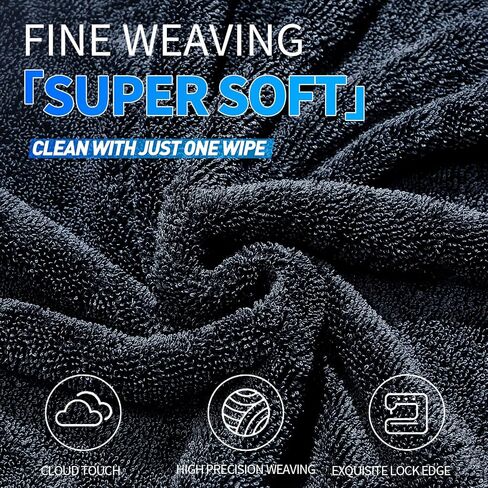 2-Pack Microfiber Car Towels (24" x 36") Dual-Sided Car Drying Towel Extra Large Ultra Absorbent Drying Towel for Cars and Trucks, Without Streaks, Scratches, or Water Spots in Saudi Arabia