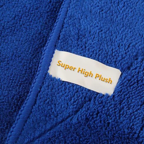 2-Pack Microfiber Towels (24"" x 15") Large Ultra Plush Super Soft Absorbent Detailing Drying Towel for Cars, SUV, Non Streaks, No Scratches, Spot Lint Free (Blue) in Kuwait