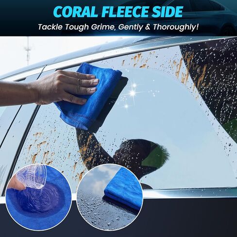 3 Pack Microfiber Towels for Cars Cleaning Rags Towels 12x24 Inch Streak Free, Lint Free, Scratch Safe Cloths for Car Home Cleaning in Saudi Arabia