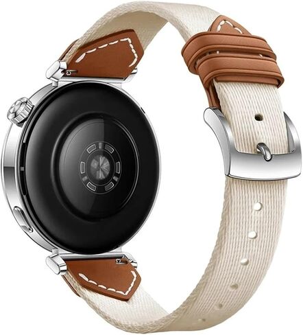 فرقة ساعة جلدية 18 ملم مناسبة لـ Huawei Watch GT5 4 Pro 42mm 41mm/Garmin Venu 3S 2S in Saudi Arabia