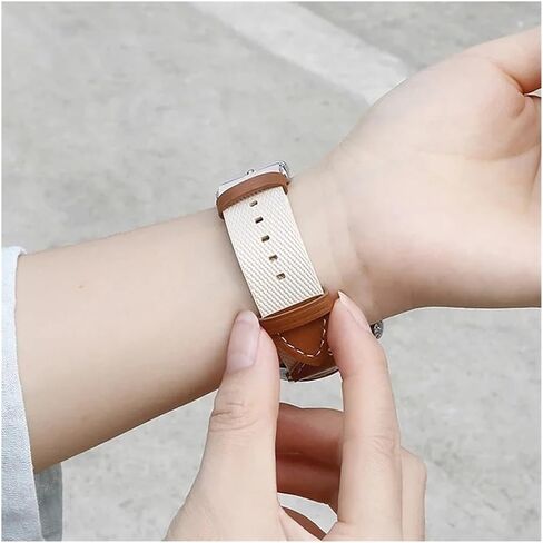 فرقة ساعة جلدية 18 ملم مناسبة لـ Huawei Watch GT5 4 Pro 42mm 41mm/Garmin Venu 3S 2S in Saudi Arabia