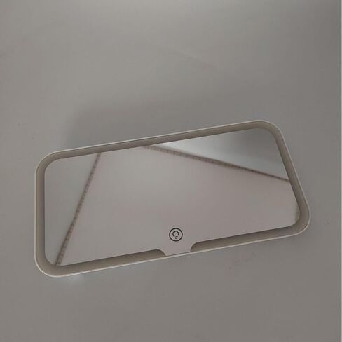 Car Vanity Mirror, Sun Visor Rechargeable LED Car Mirror, 3Modes & 60LEDs, Touch Control Dimmable, White in Saudi Arabia