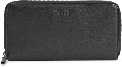 Berliner Bags Vintage Genuine Leather Wallet Margo ، RFID HOLIBATE CARDER CARDS ، محفظة ضئيلة للسيدات ، ZIP حول المحفظة لـ 13 بطاقة ونافذة هوية ، فواتير ، عملات معدنية - بنية in Saudi Arabia