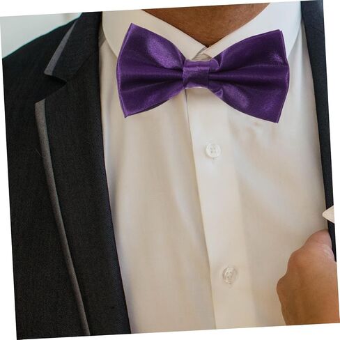 VALICLUD for Party Bow Ties for Men Self Plaid Pink Burgundy Prom Silk Accessories Tuxedo Bridal Dark Stripe in Saudi Arabia