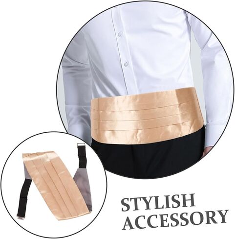 BESPORTBLE Men's Cummerbund Tuxedo Cummerbund for Men Elegant Waist Band Dress Belt Posture Support in Saudi Arabia