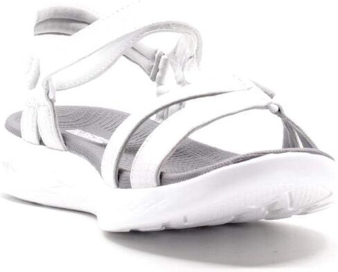 Skechers Women's On-The-Go 600-Brilliancy Sport Sandal, White/Grey, 6 M US in Saudi Arabia
