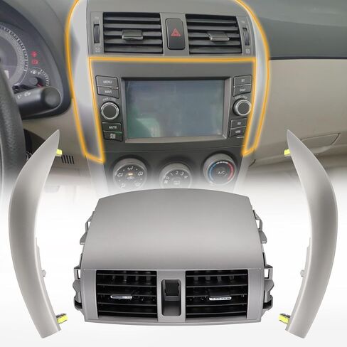 Center Dash A/C Outlet Air Vent Panel And Upper Dashboard Cover Strips Trim Left & Right Fit for Toyota Vehicle 2008-2013 Corolla Replace 55670-02160 55663-02060 55436-02150 in Saudi Arabia