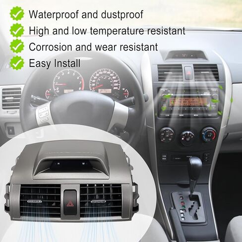 Center Dash A/C Outlet Air Vent Panel And Upper Dashboard Cover Strips Trim Left & Right Fit for Toyota Vehicle 2008-2013 Corolla Replace 55670-02160 55663-02060 55436-02150 in Saudi Arabia