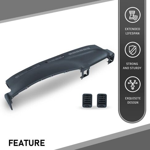 Upper Dash Dashboard Cover, Fit Chevy Silverado GMC Sierra 1500 2500HD 3500 1999-2006/ Chevy Avalanche Tahoe 2000-2006/GMC Yukon 2001-2006, Gray in Saudi Arabia